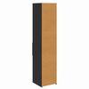 vidaXL Highboard Čierny dub 40 x 42,5 x 185 cm Kompozitn&eacute; drevo