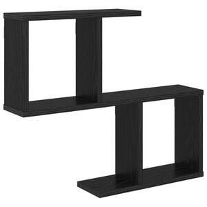 vidaXL Stenn&aacute; polica Čierny dub 60 x 12 x 50,5 cm Kompozitn&eacute; drevo