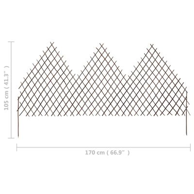 vidaXL Mriežkový plot z vŕbového prútia 5 ks 170x105 cm