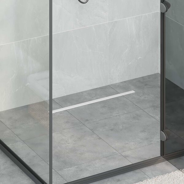 vidaXL 360&deg; sprchov&yacute; odtok so &scaron;t&iacute;hlym modelom Strieborn&aacute; 60 cm