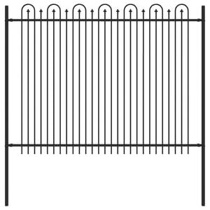 vidaXL Obl&uacute;kov&yacute; plot s hrotmi Čierna 200 x 200 cm