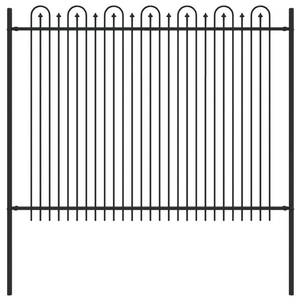 vidaXL Obl&uacute;kov&yacute; plot s hrotmi Čierna 200 x 200 cm