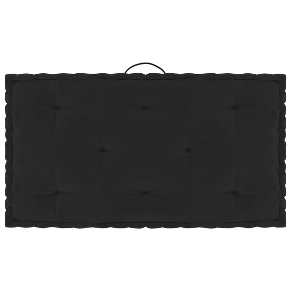 vidaXL Podlahov&eacute; podložky na paletov&yacute; n&aacute;bytok 5 ks čierne bavlna