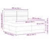 vidaXL LED box s pružinami s matracmi Kr&eacute;mov&aacute; 200 x 200 cm l&aacute;tka