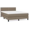 vidaXL Posteľn&yacute; r&aacute;m boxspring s matracom sivohned 140x200 cm l&aacute;tka