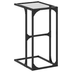 vidaXL Pr&iacute;ručn&yacute; stol&iacute;k priehľadn&aacute; sklenen&aacute; doska 40x30x61,5 cm oceľ