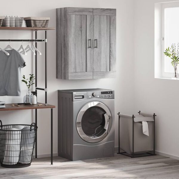 vidaXL N&aacute;stenn&aacute; skrinka siv&yacute; dub sonoma 69,5x34x90 cm kompozitn&eacute; drevo