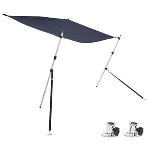 vidaXL Tieniaci nadstavec v tvare T modr&yacute; 170x170x(113-182,5) cm