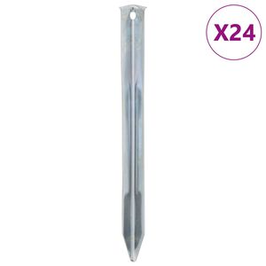vidaXL Stanov&eacute; kol&iacute;ky 24 ks 22 cm &Oslash;20 mm pozinkovan&aacute; oceľ