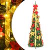 vidaXL Umel&yacute; vianočn&yacute; stromček vyskakovac&iacute; 50 LED zelen&yacute; 120 cm