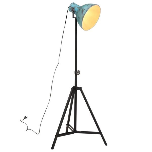 vidaXL Podlahová lampa 25 W šmuhovaná modrá 61x61x90/150 cm E27