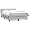 vidaXL Box Spring Posteľ s matracom Svetlosiv&aacute; 140x220 cm Zamat