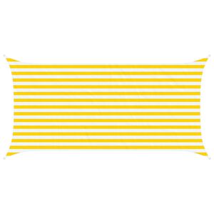 vidaXL Slnečn&aacute; plachta Žlt&aacute; a biela 4 x 2 m 100% polyester Oxford