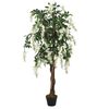 vidaXL Umel&yacute; strom vist&eacute;ria 1470 listov 200 cm zeleno-biela