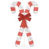 vidaXL vianočn&aacute; dekor&aacute;cia Candy Cane 50 LED di&oacute;d tepl&aacute; biela