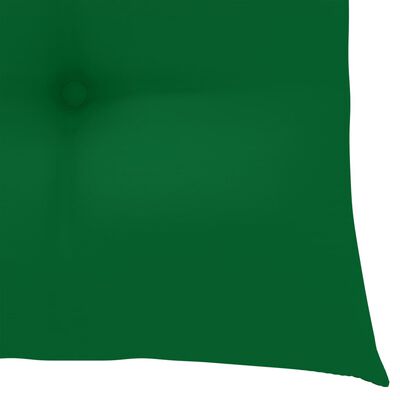 vidaXL 3-dielna bistro súprava, zelené podložky, tíkový masív