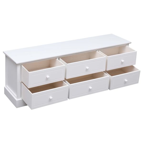 vidaXL Lavička do chodby, biela 115x30x40 cm, drevo