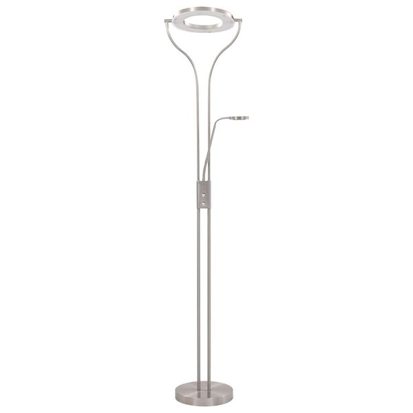 vidaXL Stojanová lampa 18 W, strieborná 180 cm, stmievateľná