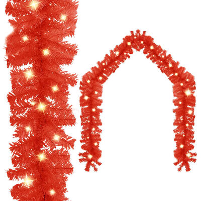 vidaXL Vianočná girlanda s LED svetielkami 10 m červená