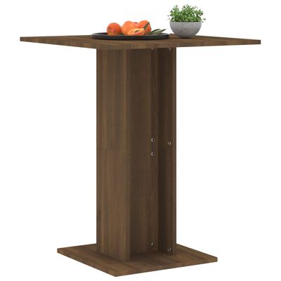 vidaXL Bistro stolík hnedý dub 60x60x75 cm spracované drevo