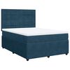 vidaXL Posteľn&yacute; r&aacute;m boxsping s matracom tmavomodr&yacute; 160x200 cm zamat