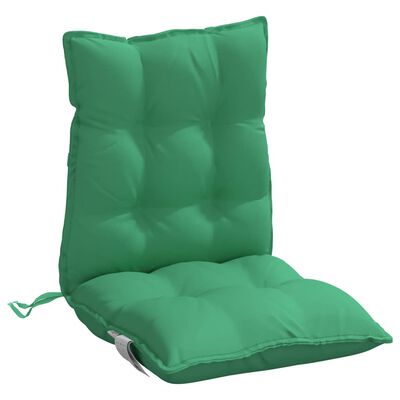 vidaXL Podložky na stoličky nízke operadlo 4 ks zelené oxfordská látka