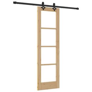 vidaXL Posuvn&eacute; dvere ORKDAL Pr&iacute;rodn&aacute; a čierna 61 x 198,5 cm
