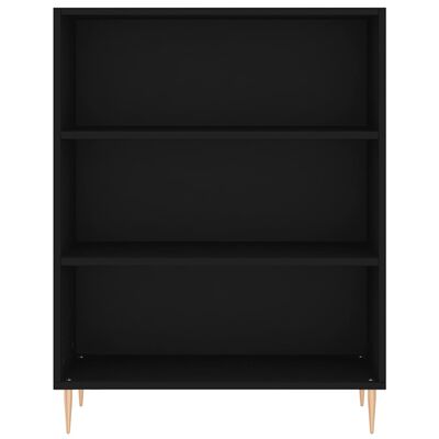 vidaXL Knižnica čierna 69,5x32,5x90 cm kompozitné drevo