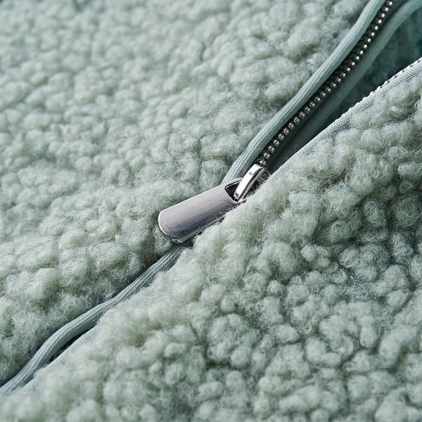 Detsk&aacute; bunda s kapucňou z umelej kožu&scaron;iny mentolovo zelen&aacute; 128