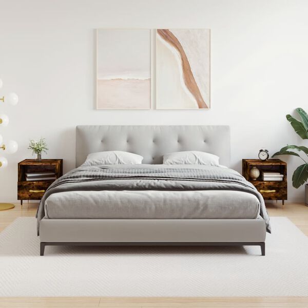 vidaXL Nočn&eacute; stol&iacute;ky 2 ks dymov&yacute; dub 40x35x47,5 cm kompozitn&eacute; drevo
