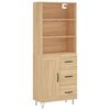 vidaXL Vysok&aacute; skrinka dub sonoma 69,5x34x180 cm spracovan&eacute; drevo