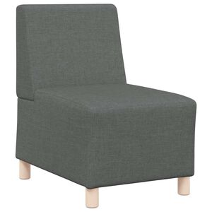 vidaXL Modul&aacute;rna pohovka bez opierok na ruky, tmavosiv&aacute;, 55 cm, l&aacute;tkov&aacute;