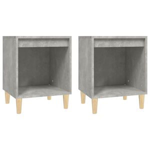 vidaXL Nočn&eacute; stol&iacute;ky 2 ks bet&oacute;nov&eacute; siv&eacute; 40x35x50 cm