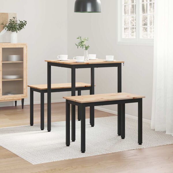 vidaXL Jedálenský stôl Prírodná 80 x 80 x 75 cm