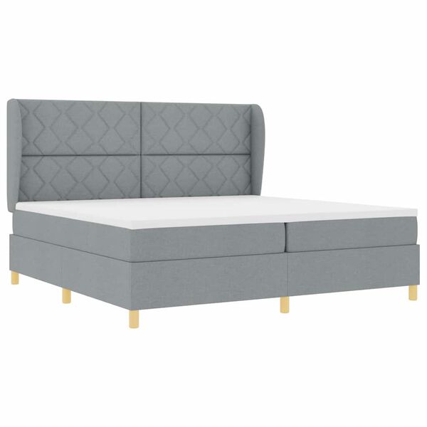 vidaXL Boxspring posteľ s matracom tmavo&scaron;ed&aacute; 90x190 cm Svetlosiv&aacute;