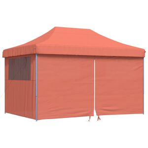 vidaXL Skladac&iacute; pop-up p&aacute;rty stan so 4 bočn&yacute;mi stenami terakotov&yacute;