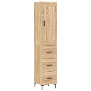 vidaXL Vysok&aacute; skrinka dub sonoma 34,5x34x180 cm spracovan&eacute; drevo
