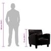 vidaXL Kreslo, tmavohned&eacute;, umel&aacute; koža