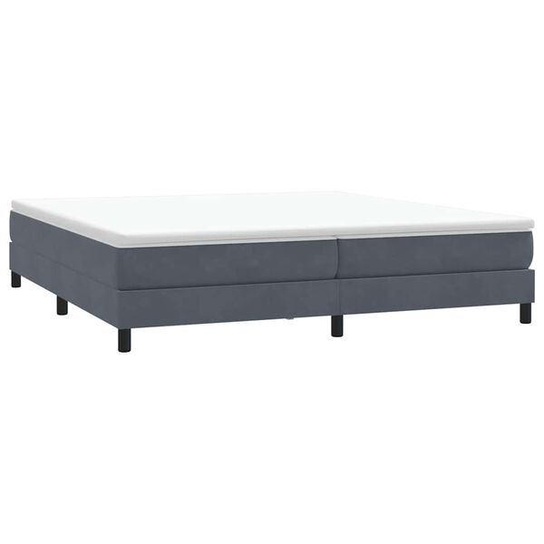 vidaXL Box Spring Posteľ bez matraca Tmavosivá 200x210 cm Zamat