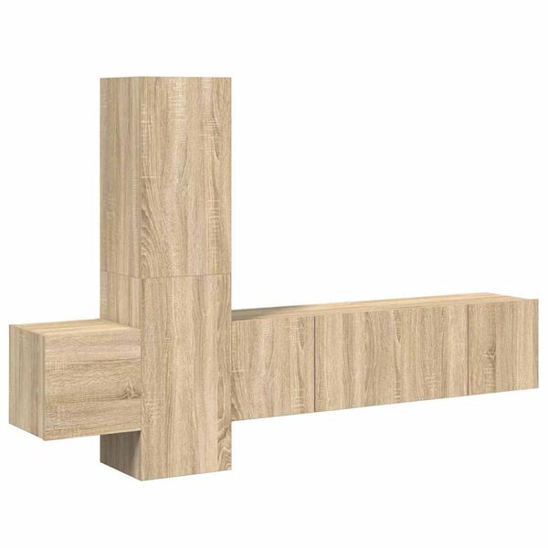 vidaXL 5-dielna súprava TV skriniek, dub sonoma, kompozitné drevo