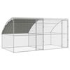 vidaXL Klietka pre kurčat&aacute; s 2 dvierkami 2 ks Strieborn&aacute; 400x200x200cm