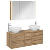 vidaXL Sada k&uacute;peľňov&eacute;ho n&aacute;bytku 4 pcs Dub artisan