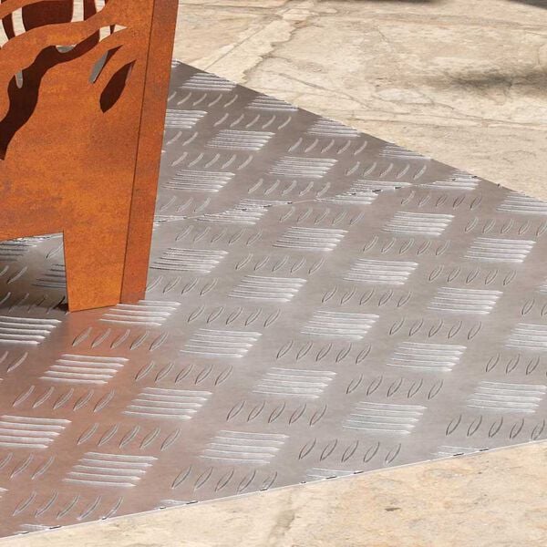 vidaXL Schodov&yacute; ro&scaron;t Obdĺžnikov&yacute; 2 pcs Strieborn&aacute; 100 x 50 cm Hlin&iacute;k