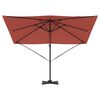 vidaXL Roma Parasol Červená 286 x 285 x 265 cm Polyester a hliník