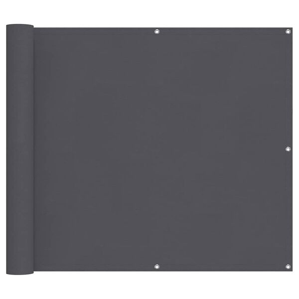 vidaXL Balk&oacute;nov&aacute; z&aacute;stena antracitov&aacute; 90x800 cm 100 % polyester oxford