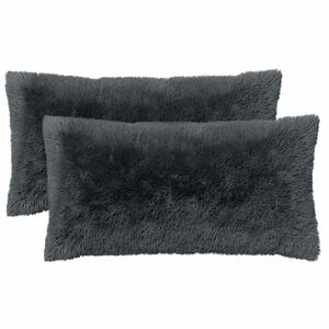 vidaXL Podložka s vank&uacute;&scaron;om HEERLEN 2 ks Antracitov&aacute; PV fleece