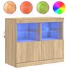 vidaXL Komoda s LED svetlami dub sonoma 81x37x67 cm