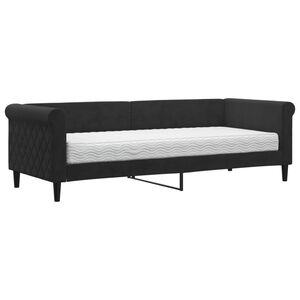 vidaXL Denn&aacute; posteľ s matracom čierna 80x200 cm zamat
