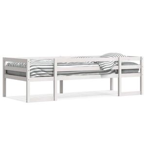 vidaXL R&aacute;m detskej postele biely 75x190 cm mas&iacute;vna borovica