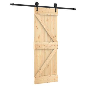 vidaXL Posuvn&eacute; dvere Pr&iacute;rodn&aacute; a čierna 70 x 210 cm
